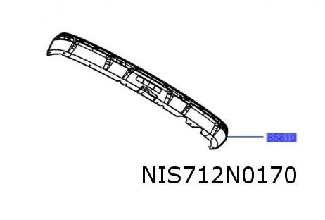 Nissan Townstar / Renault Kangoo sierlijst achterbumper (grijs) Origineel! 8506500Q0H
