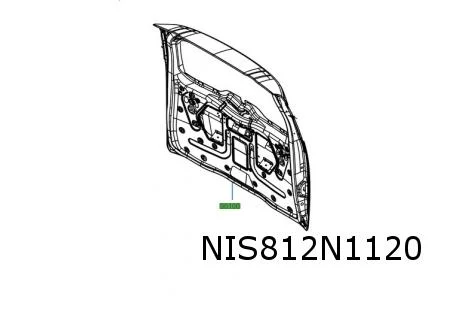 Nissan Townstar / Renault Kangoo achterklep (bij ruit) Origineel! 9010000Q0J