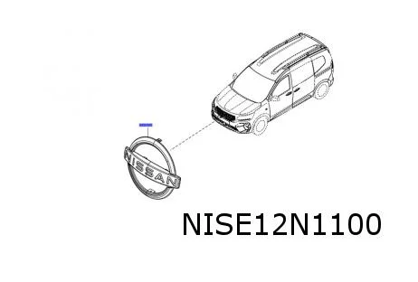 Nissan Townstar (1/22-) (XFK) embleem logo "Nissan" voorzijde Origineel! 6289200Q0A