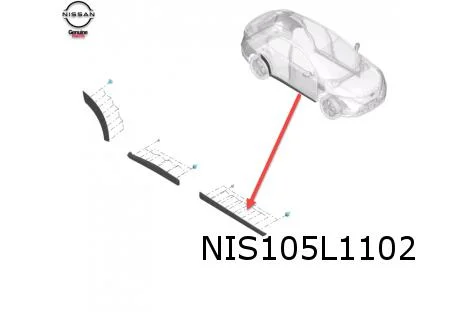 Nissan Ariya (7/22-) Stootlijst voorportier Rechts Origineel! 808705MP5A