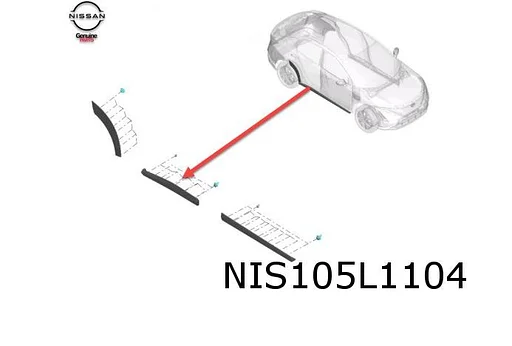 Nissan Ariya (7/22-) Stootlijst achterportier Rechts Origineel! 828705MP5A
