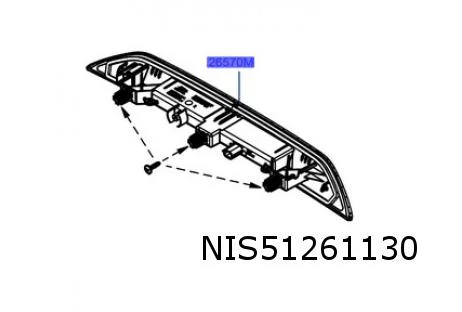 Nissan Townstar / Renault Kangoo derde remlicht (bij laaddeur) Origineel! 2659000Q1A