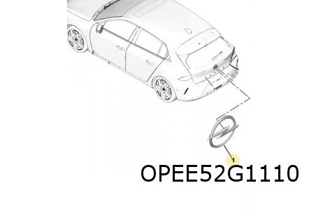 Opel Astra L (1/22-) (O5) embleem logo "Opel" op achterklep Origineel! 98435062XK