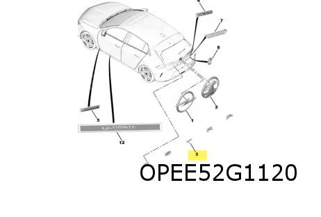 Opel Astra L (1/22-) (O5) embleem tekst "Astra" op achterklep Origineel! 98420306XK