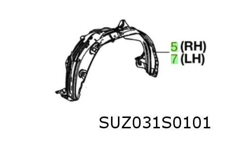Suzuki Across / Toyota RAV4 modderkuip Links voor Origineel! 5387642120