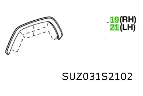 Suzuki Across (9/20-) (A5Z) wielkuiplijst Rechts voor Origineel! T7560142170C0
