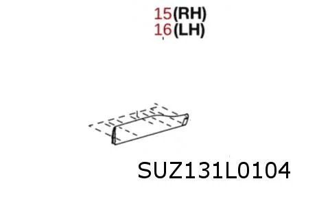 Suzuki Across (9/20-) (A5Z) stootlijst Rechts op achterportier Origineel! T7507742050C0