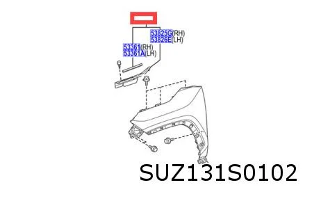 Suzuki Across (9/20-) (A5Z) afdichting Rechts voorscherm - motorkap Origineel! T533884204