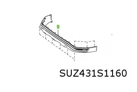 Suzuki Across (9/20-) (A5Z) voorbumper grille onder Origineel! T524114216