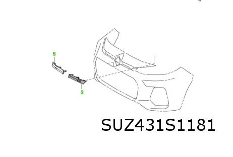Suzuki Across (9/20-) (A5Z) voorbumper grille Links boven Origineel! T531244210