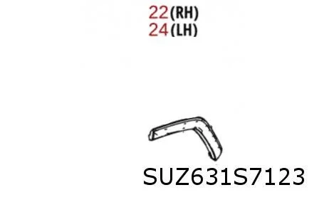 Suzuki Across (9/20-) (A5Z) wielkuiplijst Links achter op achterscherm Origineel! T7506242020C0