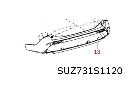 Suzuki Across (9/20-) (A5Z) achterbumper (te spuiten) Origineel! T521594294700