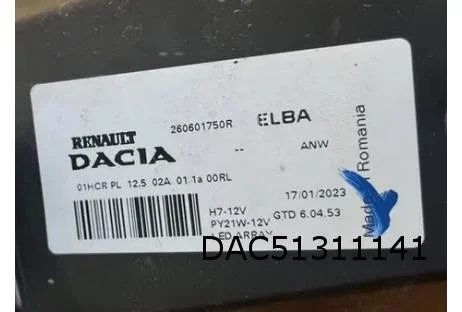 Dacia Sandero/Jogger Koplamp Links (halogeen/LED DRL) Origineel! 260601750R