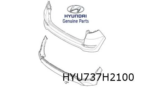 Hyundai Tucson (9/15-11/18) (TL) achterbumper (onder) zwart Origineel! 86612D7000