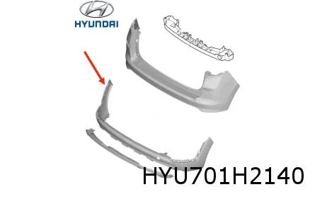 Hyundai Tucson (11/18-2/21) achterbumper onderlijst (bij skid plate) Origineel! 86612D7510