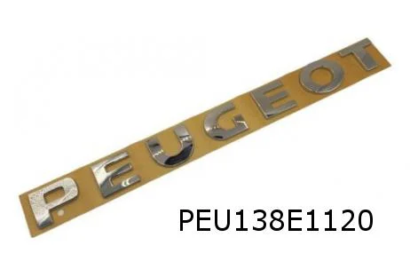 Peugeot Boxer (6/14-) embleem tekst "Peugeot" achterzijde Origineel! 8665X4 RESTPARTIJ!