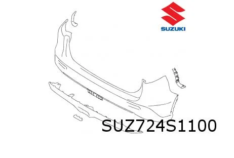 Suzuki Vitara achterbumper (zwart / primer) Origineel! 7181154P03N49 RESTPARTIJ!