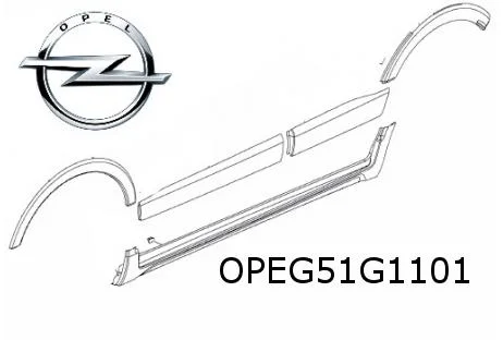 Stootlijst voorportier Links Opel Crossland X (6/17-1/21) (P17) YQ009405XT RESTPARTIJ!