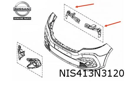 Nissan NV300 (8/16-2/22) Renault Trafic (8/14-1/22) (X82) luchtgeleiderset voorbumper 6281000Q0A