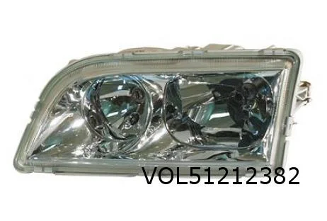 Volvo S/V40 (-6/04) koplamp Links (H7 / H7 / chrome) (helder met streepjes) (4-pins) OES!	30899683 1AG007861421 RESTPARTIJ!