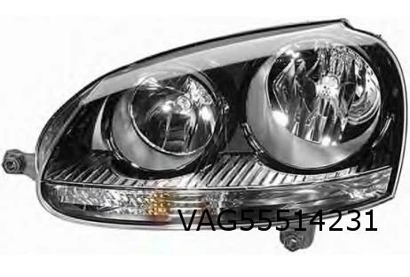 Volkswagen Golf V 11/03-2/09 (1K1) koplamp Links (GTi) (zwart / chrome) OES 1EG247007611 RESTPARTIJ!