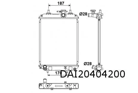 Daihatsu Sirion 1/05-1/13 (M3_) / Subaru Justy 9/07-1/11 Radiateur OES 16400B1030
