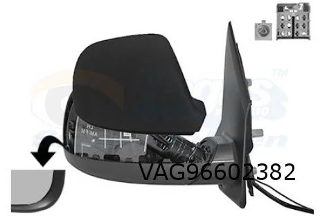 Volkswagen T6 (7/15-11/19) spiegel Rechts (elb./verwarmd) (zwart) Origineel! 7E1857408AF9B9 RESTPARTIJ!