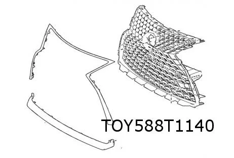 Lexus RX 11/15-10/19 grillekader (3-zijdig) ORIGINEEL! 5312148170