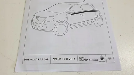 Renault Twingo (7/14-11/24) Portier striping wit Links OEM 990477681R RESTPARTIJ!