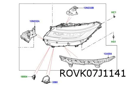 Range Rover Sport 6 22- L461 Farol Direito Pixel LED Original LR167043