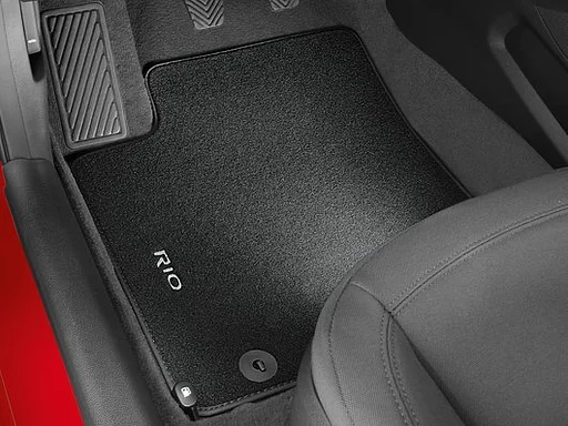 Kia Rio IV (3/15-3/17) Mattenset (4x) velours tekst "Rio" Origineel! 1W143ADE01