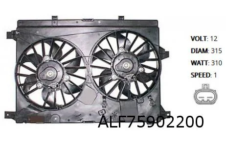 Alfa Romeo 159, Brera, Spider (10/05-10/12) (2/06-9/11) (9/06-8/11) ventilatorunit (2.4JTD / 3.2i-V6)(+AC) OES! 50516244