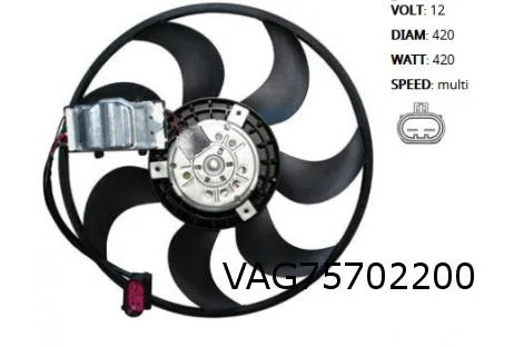 Audi Q7 (3/06 - 3/15) Porsche Cayenne (12/02 - 3/10) (955) Volkswagen Touareg (12/06) (7L), Cayenne / Q7 / Touareg ventilator (450W / 420mm) OES! 7L0959455G