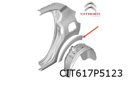 Citroen C3 (9/16 - 7/20) (B618) wielkuiplijst achter Links Origineel! 9812088880