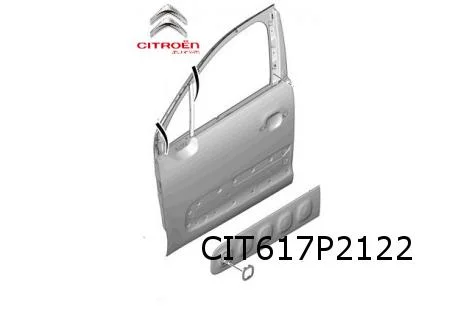Citroen C3 (9/16 - 7/20) (B618), stootlijst voorportier Rechts Origineel! 98130908XT