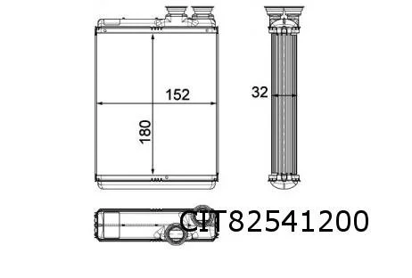Citroen C3 (1/10 - 9/16) (A51) DS DS3 (3/10 - 11/19) kachelradiateur OES! 6448V3