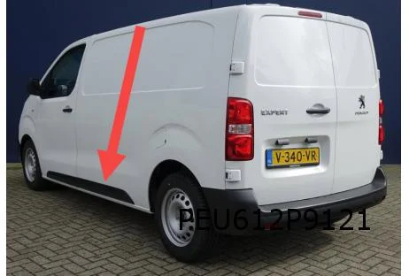 Citroën, Fiat, Opel (6/19-5/24-) schuifdeur- / zijwandlijst L zwart (L2 / L3 = wielbasis 3275) Origineel! 98087490XT