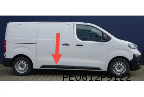 Citroën, Fiat, Opel (6/19-5/24-) schuifdeur- / zijwandlijst L zwart (L2 / L3 = wielbasis 3275) Origineel! 98087489XT
