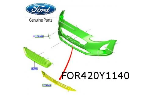 Ford Focus V (7/18-1/22) Voorbumpergrille midden (met chromelijsten) Origineel! 2292763