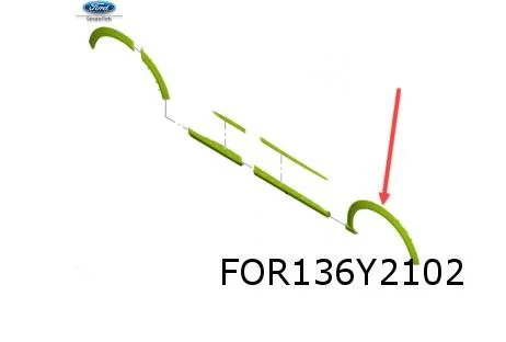 Ford Puma (1/20-4/24) wielkuiplijst Rechts (Carbon Zwart) Origineel! 2456068
