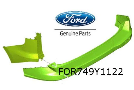 Ford Transit Courier (3/14-2/24) Achterbumperhoek Rechts (grijs) (bij laaddeuren) Origineel! 1883237