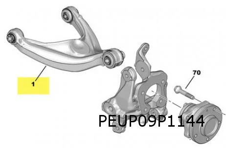 Peugeot 508 (6/23-) (R8) Peugeot 508 (9/18 - 6/23) (R8) draagarm Rechts achter (ICE) Origineel! 9816229080