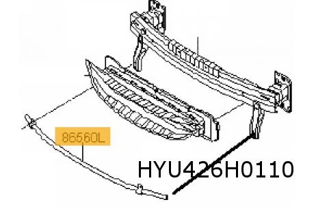 Hyundai i40 (8/11-5/15) Voorbumperversterking onder Origineel! 865603Z000