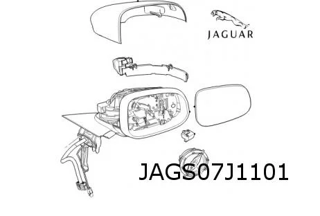 Jaguar I-pace, XE, XF spiegelkap Links (te spuiten) Origineel! C2Z4413