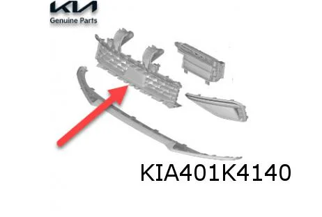Kia EV6 (9/21 - 1/24) voorbumpergrille (GT-line) (zwart glans) Origineel! 86531CV200