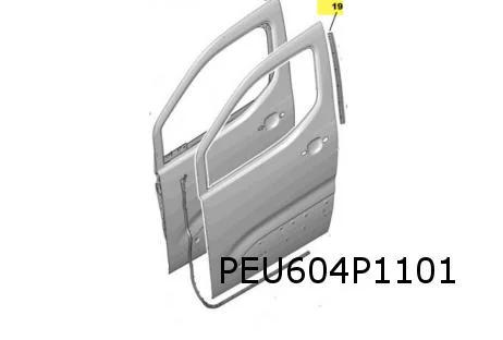 Citroen Berlingo 1/19- (K9) Fiat Doblo 10/22- (K9) Opel Combo E 11/18- (K9)  voorportier Links Origineel! 9856199880