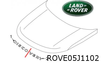 Land Rover Discovery Sport (12/14-9/19) Embleem R tekst "DISCO" voorzijde "Brunel" Origineel! LR063638