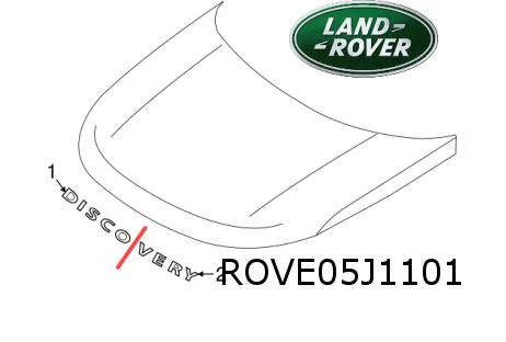 Land Rover Discovery Sport (12/14-9/19) Embleem L tekst "VERY" voorzijde "Brunel" Origineel! LR063641