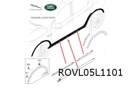 Land Rover Discovery Sport (12/14-9/19) Dorpelkap Links Origineel! LR156945