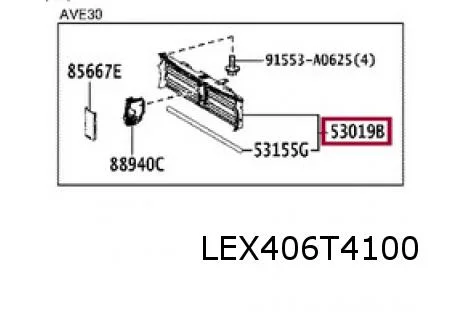 Lexus IS (7/13-) Actieve luchttoevoermodule (IS300h) (achter onderste grille) Origineel! 5301953010